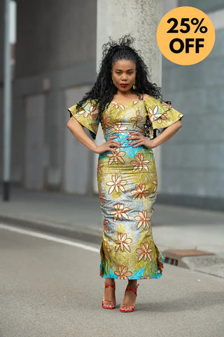 MOJISOLA GOLD DRESS Women’s Dress