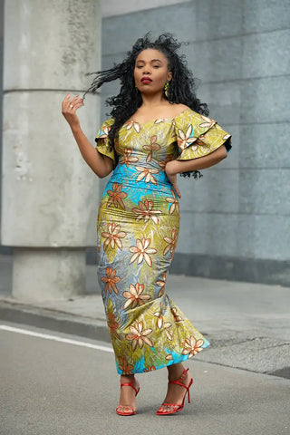 MOJISOLA GOLD DRESS Women’s Dress