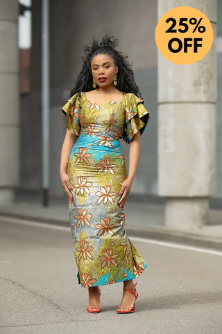 MOJISOLA GOLD DRESS Women’s Dress