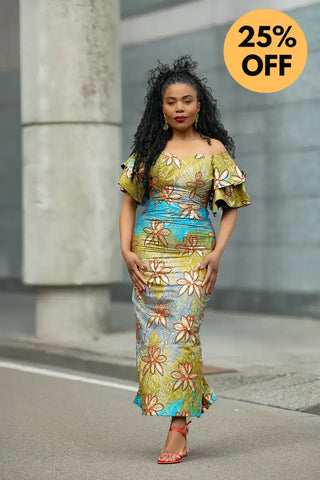 MOJISOLA GOLD DRESS Women’s Dress