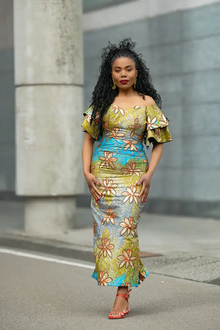 Gold African Wax Print Gold African Wax Print