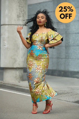 MOJISOLA GOLD DRESS Women’s Dress