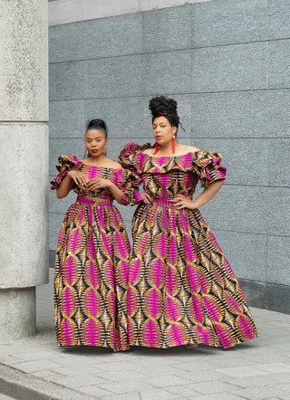 MOREMI PINK AND BLACK TWO PIECE SET Outfit Sets