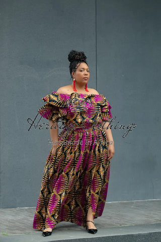 MOREMI PINK AND BLACK TWO PIECE SET Outfit Sets