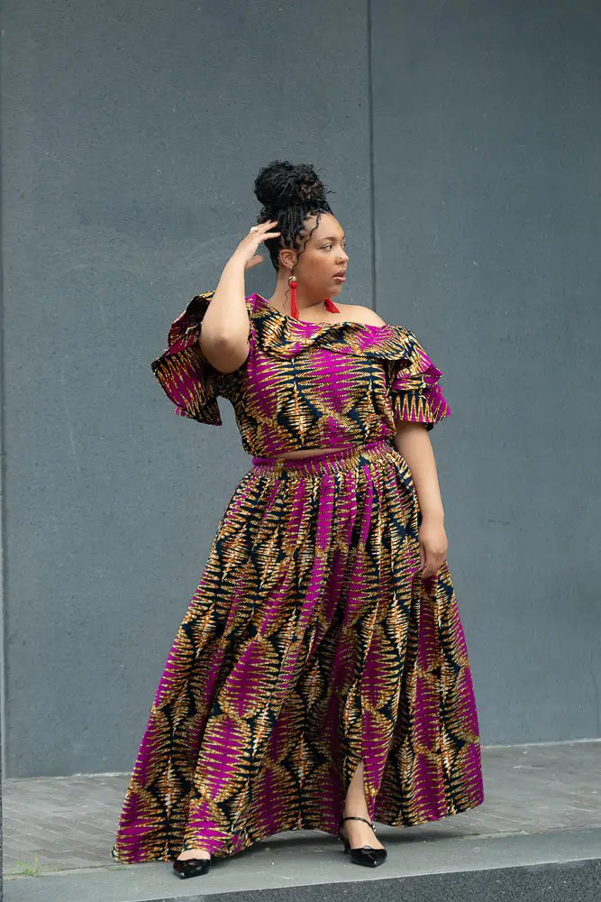 MOREMI PINK AND BLACK TWO PIECE SET Outfit Sets