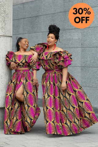 MOREMI PINK AND BLACK TWO PIECE SET Outfit Sets