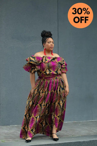 MOREMI PINK AND BLACK TWO PIECE SET Outfit Sets