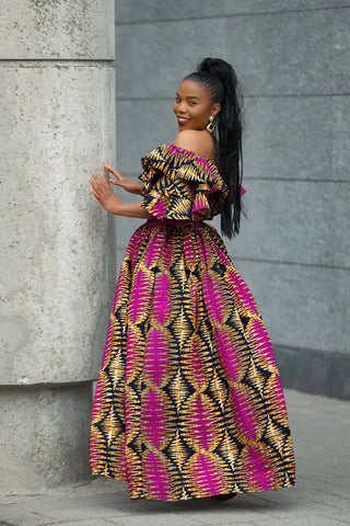 MOREMI PINK AND BLACK TWO PIECE SET Outfit Sets