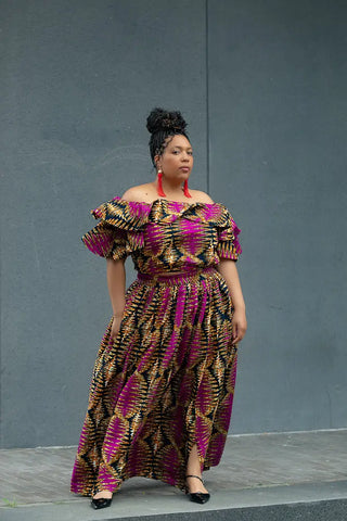 MOREMI PINK AND BLACK TWO PIECE SET Outfit Sets