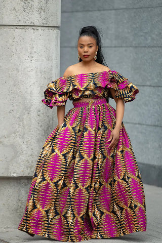 MOREMI PINK AND BLACK TWO PIECE SET Outfit Sets