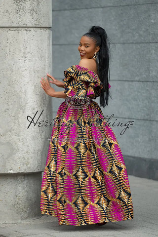 MOREMI PINK AND BLACK TWO PIECE SET Outfit Sets