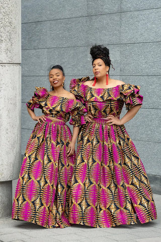 MOREMI PINK AND BLACK TWO PIECE SET Outfit Sets