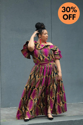 MOREMI PINK AND BLACK TWO PIECE SET Outfit Sets