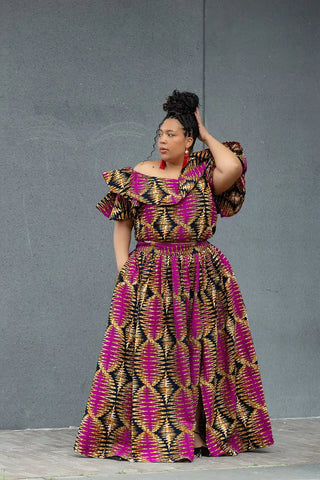 MOREMI PINK AND BLACK TWO PIECE SET Outfit Sets