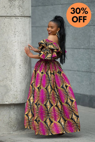 MOREMI PINK AND BLACK TWO PIECE SET Outfit Sets