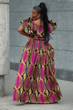 MOREMI PINK AND BLACK TWO PIECE SET Outfit Sets