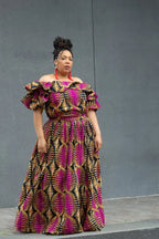 MOREMI PINK AND BLACK TWO PIECE SET Outfit Sets
