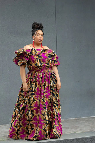 MOREMI PINK AND BLACK TWO PIECE SET Outfit Sets