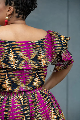 MOREMI PINK AND BLACK TWO PIECE SET Outfit Sets