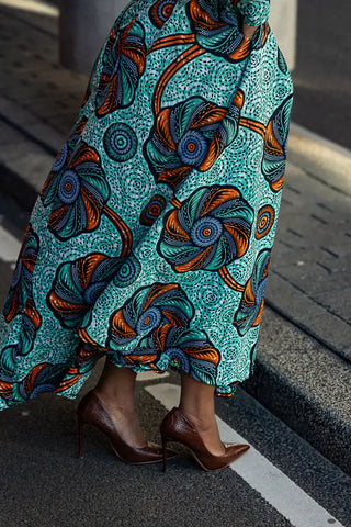 Moyo Blue And Orange Midaxi Dress