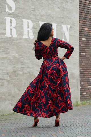 MOYO RED AND BLACK DRESS Women’s Dress