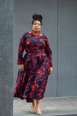 MOYO RED AND BLACK DRESS Women’s Dress