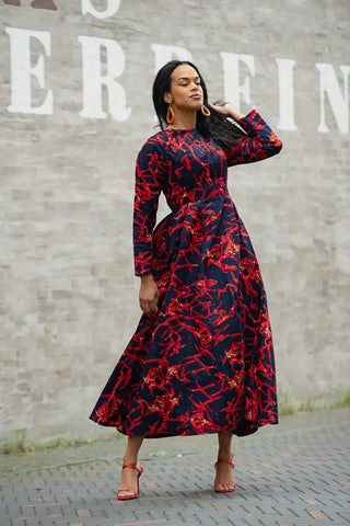 MOYO RED AND BLACK DRESS Women’s Dress