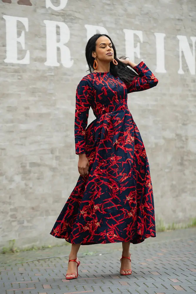 MOYO RED AND BLACK DRESS Women’s Dress