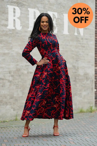 MOYO RED AND BLACK DRESS Women’s Dress