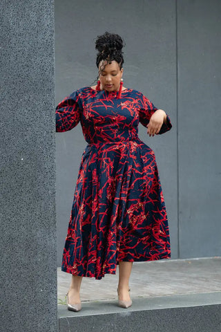 MOYO RED AND BLACK DRESS Women’s Dress