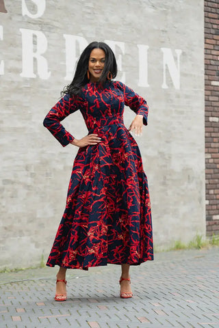 MOYO RED AND BLACK DRESS Women’s Dress