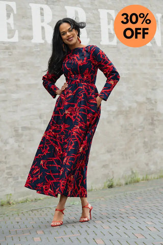 MOYO RED AND BLACK DRESS Women’s Dress