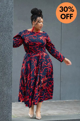 MOYO RED AND BLACK DRESS Women’s Dress