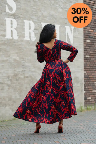 MOYO RED AND BLACK DRESS Women’s Dress