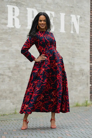 MOYO RED AND BLACK DRESS Women’s Dress