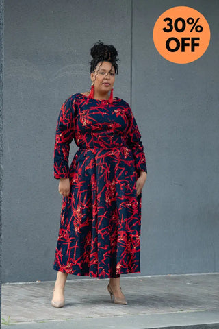 MOYO RED AND BLACK DRESS Women’s Dress