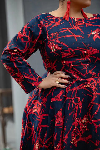 MOYO RED AND BLACK DRESS Women’s Dress