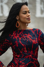 MOYO RED AND BLACK DRESS Women’s Dress
