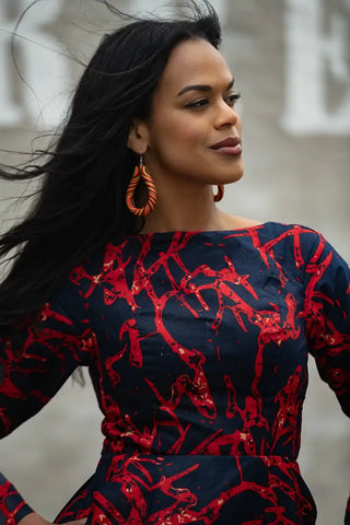 MOYO RED AND BLACK DRESS Women’s Dress