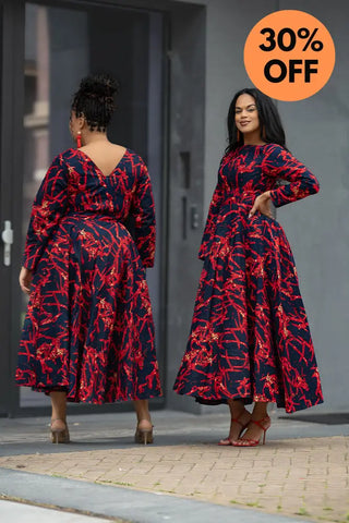 MOYO RED AND BLACK DRESS Women’s Dress