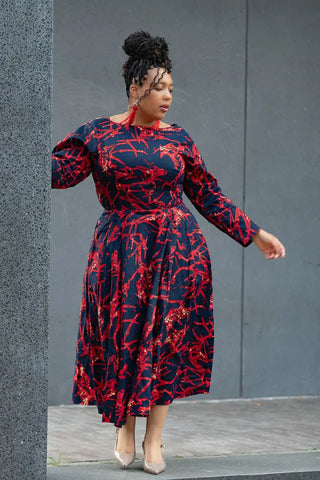 MOYO RED AND BLACK DRESS Women’s Dress