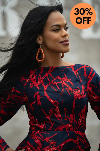 MOYO RED AND BLACK DRESS Women’s Dress