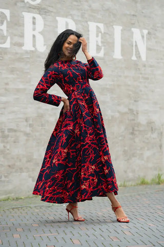 MOYO RED AND BLACK DRESS Women’s Dress