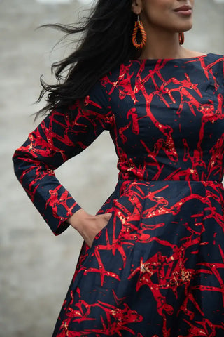 MOYO RED AND BLACK DRESS Women’s Dress