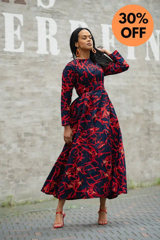 MOYO RED AND BLACK DRESS Women’s Dress