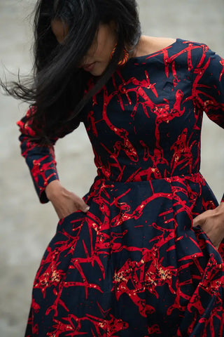 MOYO RED AND BLACK DRESS Women’s Dress