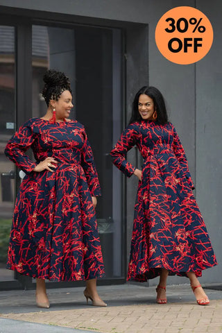 MOYO RED AND BLACK DRESS Women’s Dress