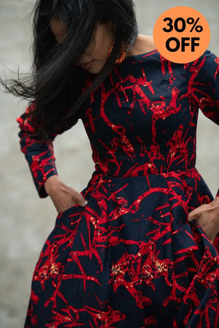 MOYO RED AND BLACK DRESS Women’s Dress