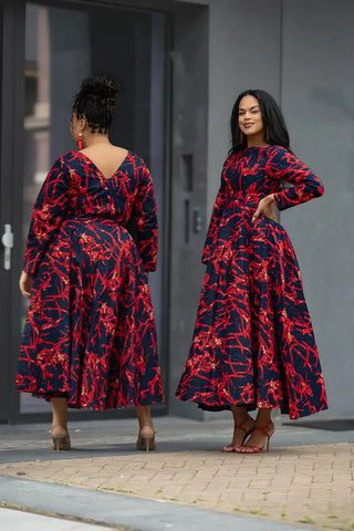 MOYO RED AND BLACK DRESS Women’s Dress