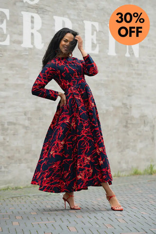 MOYO RED AND BLACK DRESS Women’s Dress